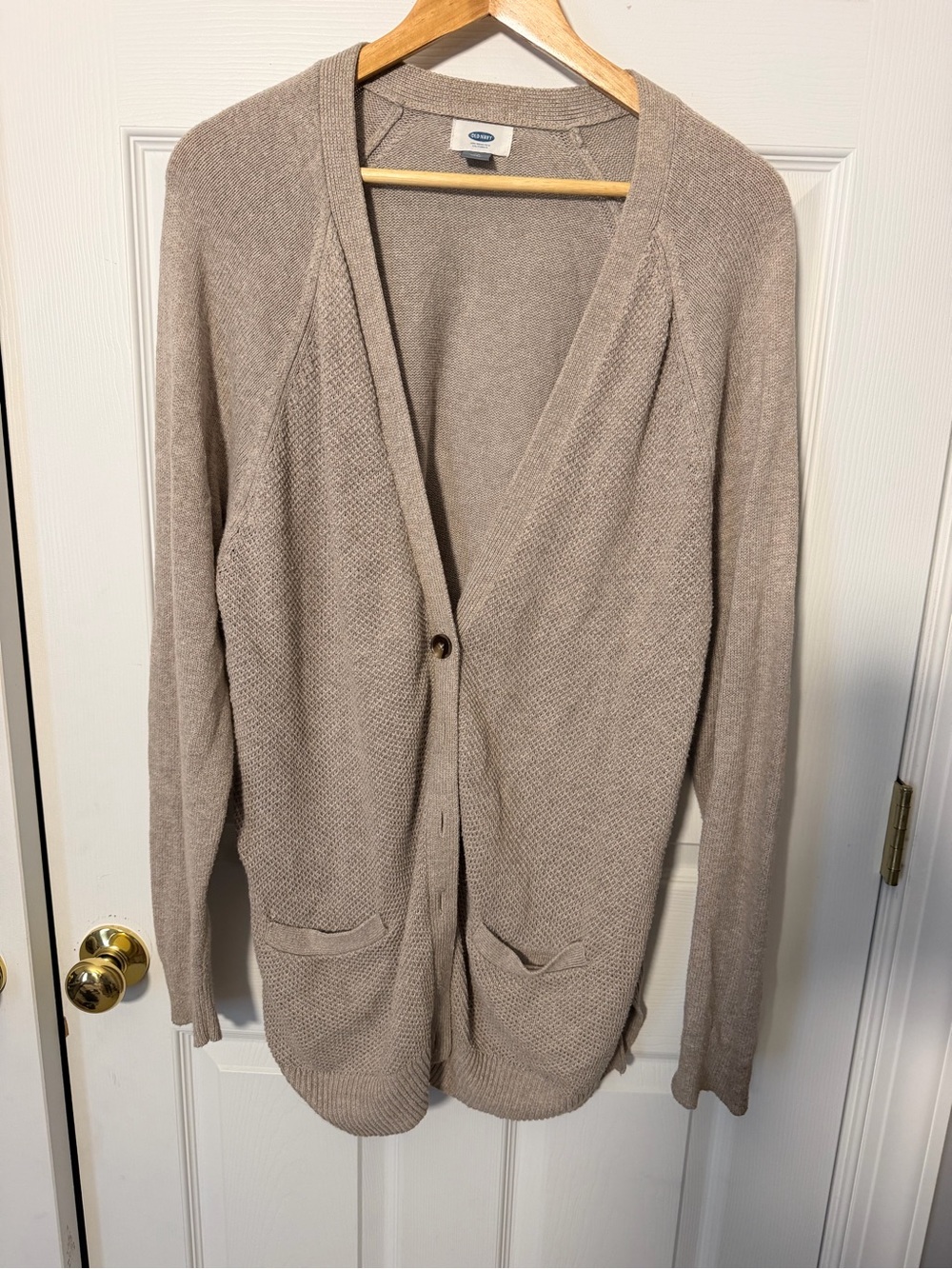 Old Navy Taupe Open-Front Cardigan